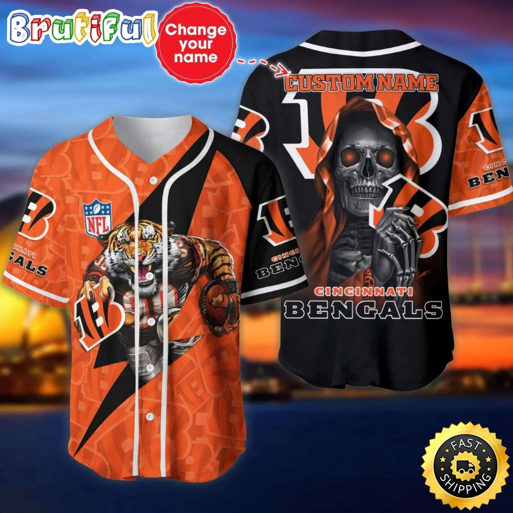 Custom Name NFL Cincinnati Bengals Baseball Jersey The Reaper Shirts