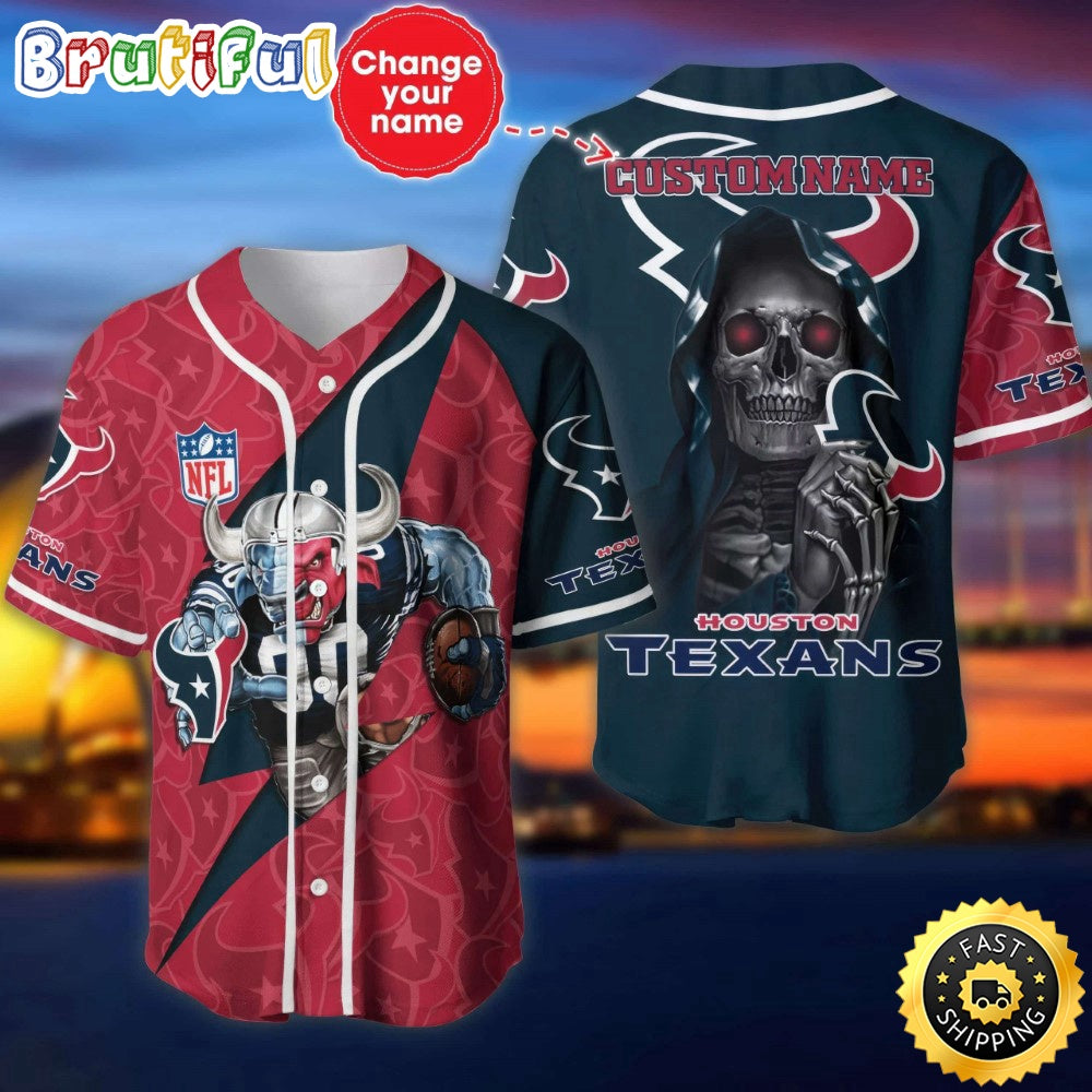 Custom Name NFL Houston Texans Baseball Jersey The Reaper Shirts