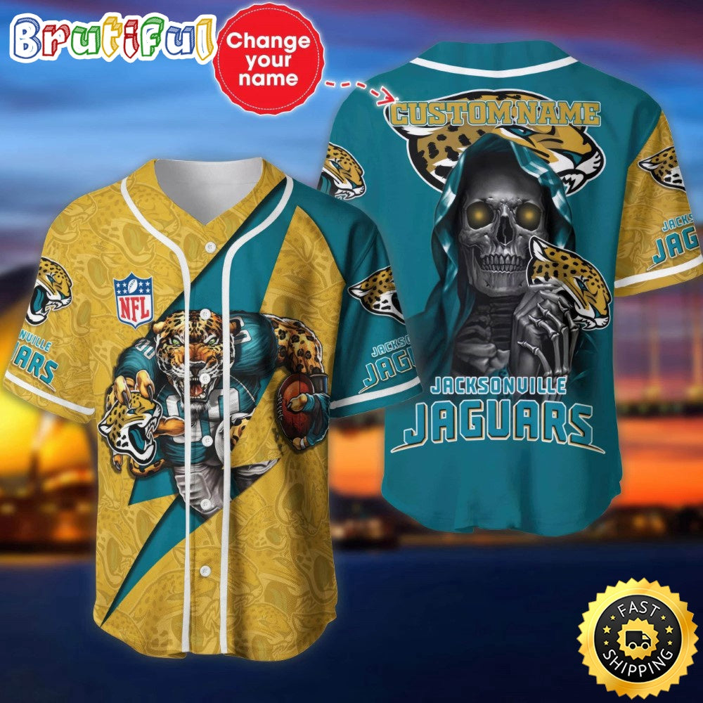 Custom Name NFL Jacksonville Jaguars Baseball Jersey The Reaper Shirts