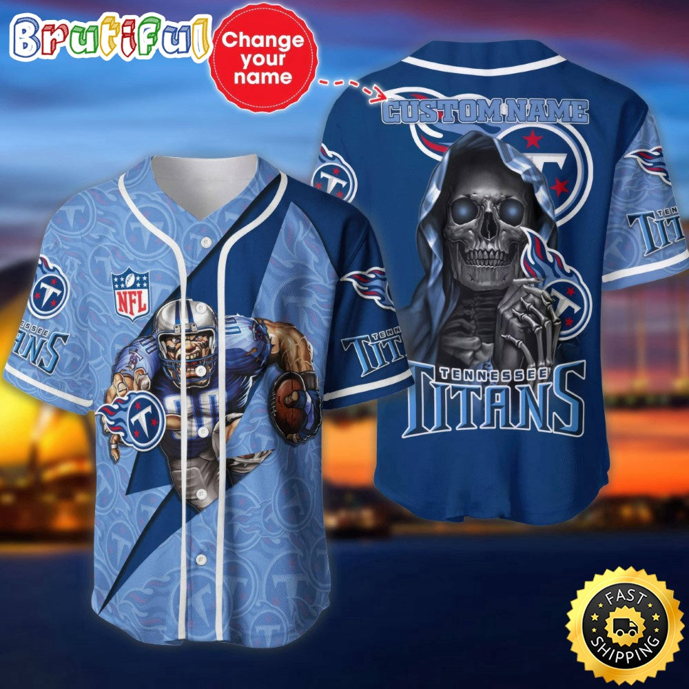 Custom Name NFL Tennessee Titans Baseball Jersey The Reaper Shirts