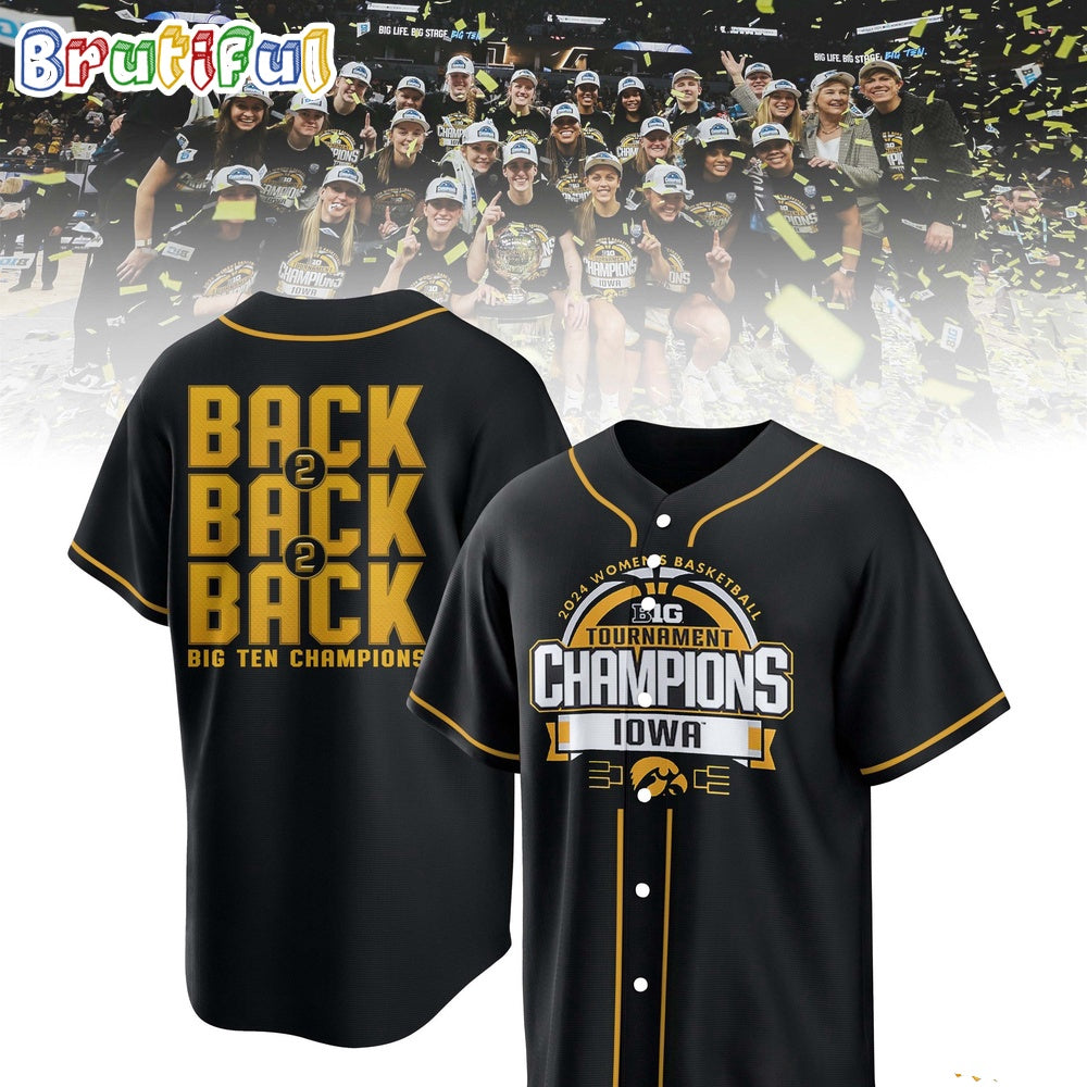 Iowa Hawkeyes 2024 Big Ten Women's Basketball Conference Tournament Champions Jersey