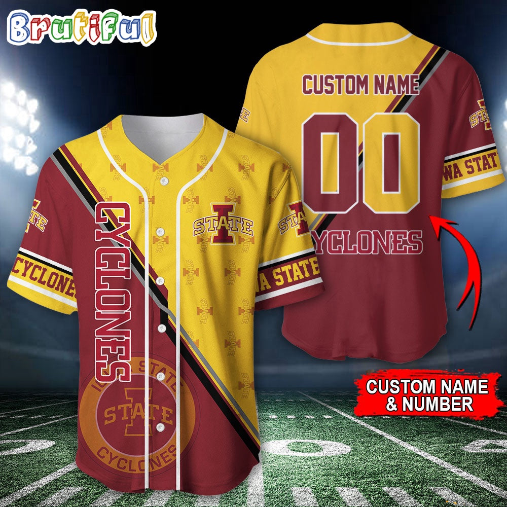NCAA Iowa State Cyclones Baseball Jersey, Custom Sport Jersey Shirt