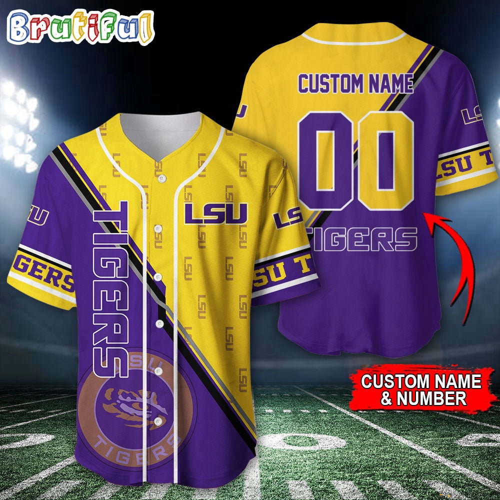 NCAA LSU Tigers Baseball Jersey, Custom Sport Jersey Shirt