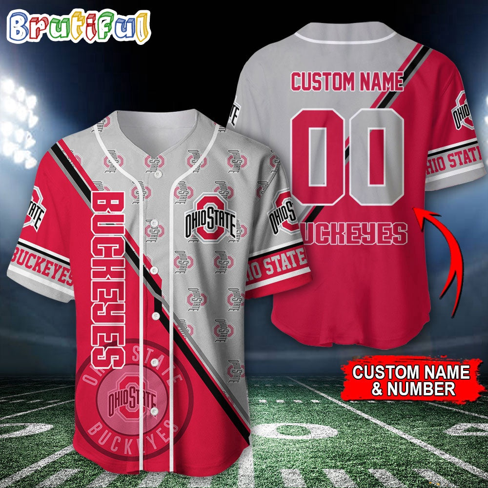 NCAA Ohio State Buckeyes Baseball Jersey, Custom Sport Jersey Shirt