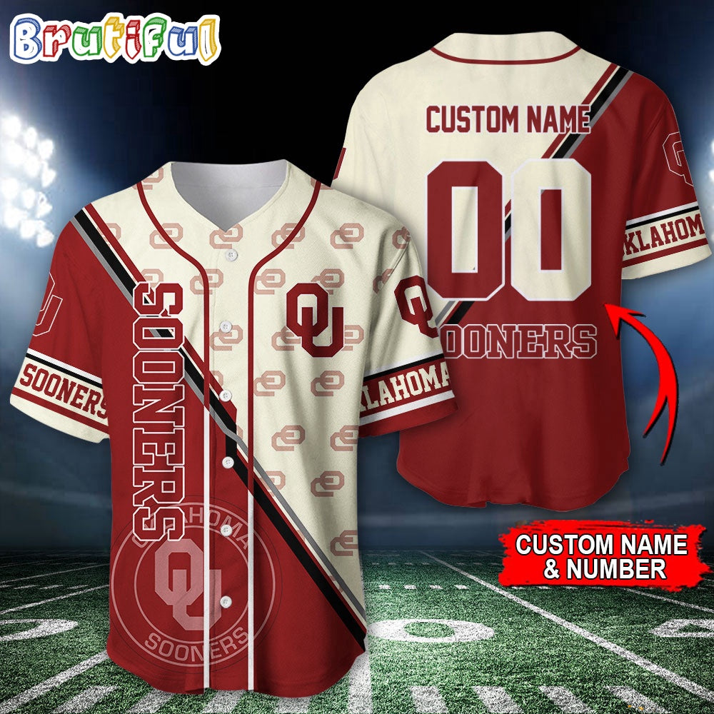 NCAA Oklahoma Sooners Baseball Jersey, Custom Sport Jersey Shirt