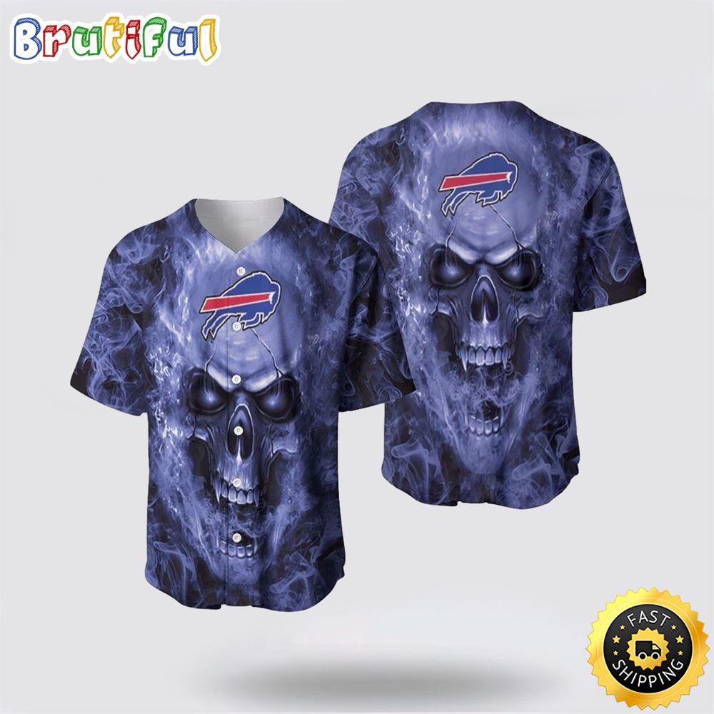 NFL Buffalo Bills Baseball Jersey Skull Unleash Your Team Spirit With Trendy Designs