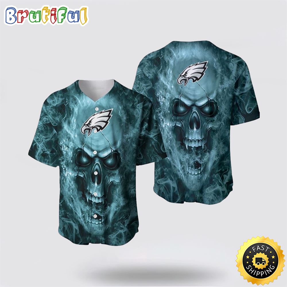 NFL Philadelphia Eagles Baseball Jersey Skull Unleash Your Team Spirit With Trendy Designs