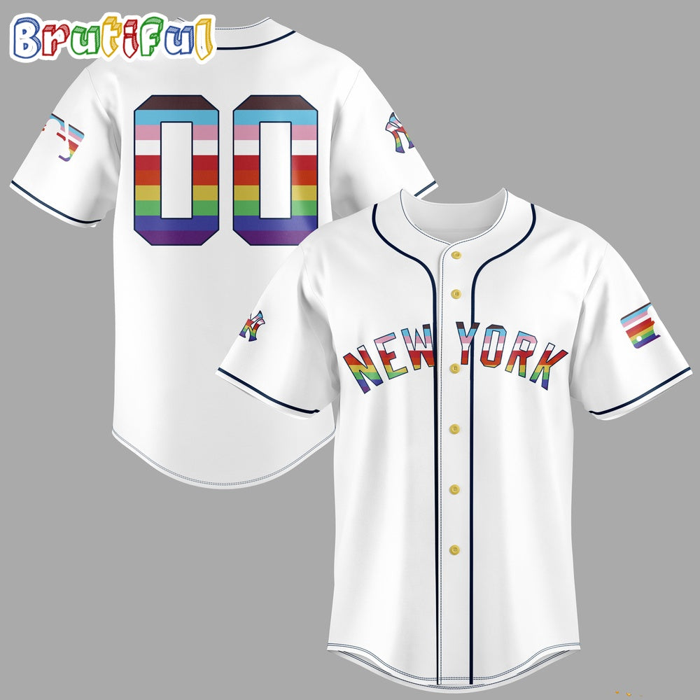 New York Yankees LGBT Pride Month Custom Jersey Shirt