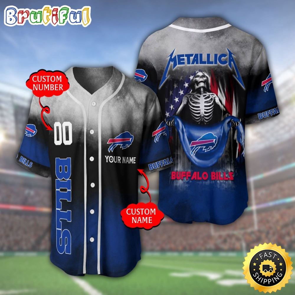 Personalized NFL Buffalo Bills Baseball Jersey Athletic Team Shirts