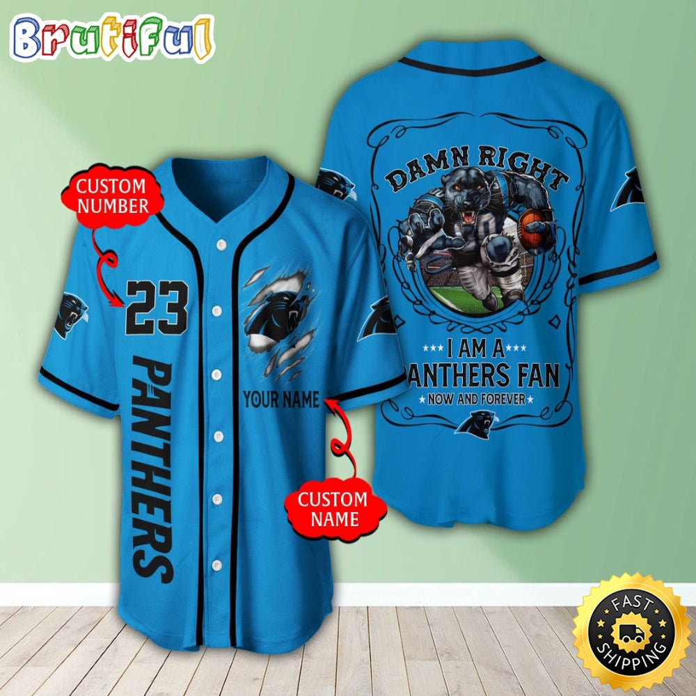 Personalized NFL Carolina Panthers Baseball Jersey Fan Favorite Jerseys