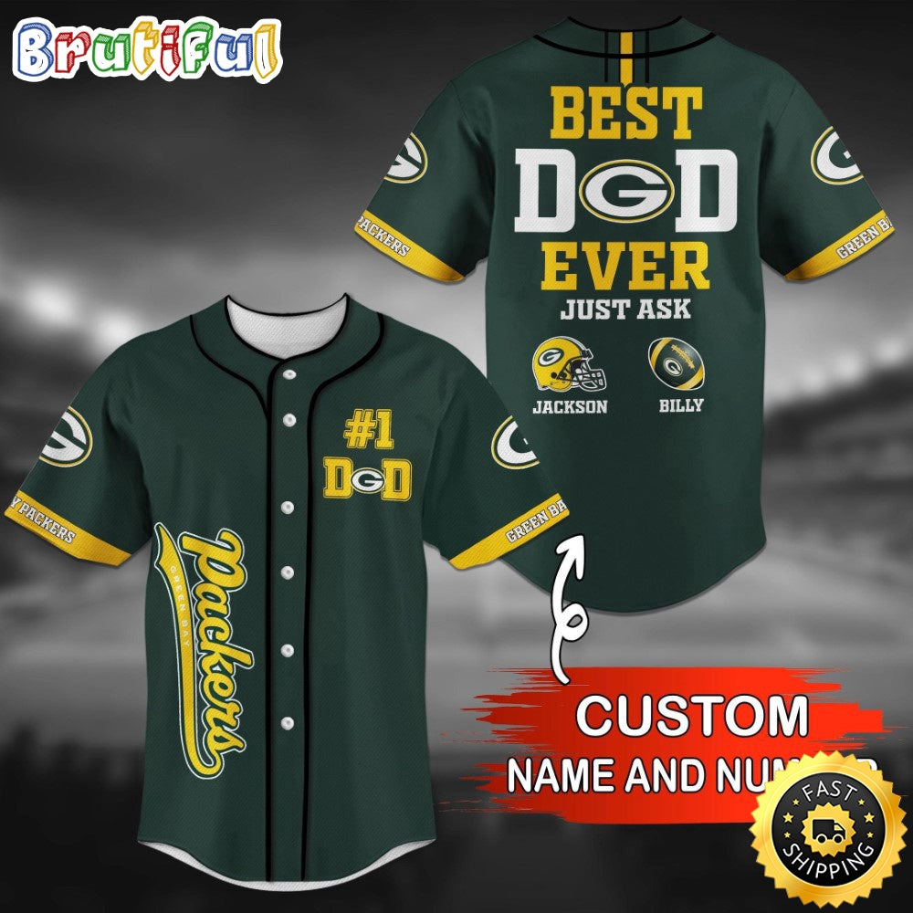 Personalized NFL Green Bay Packers Baseball Jersey Classic Baseball Jerseys