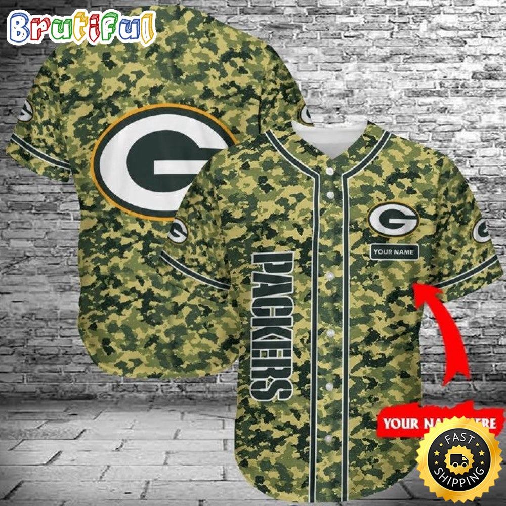 Personalized NFL Green Bay Packers Baseball Jersey Sporty Team Jerseys