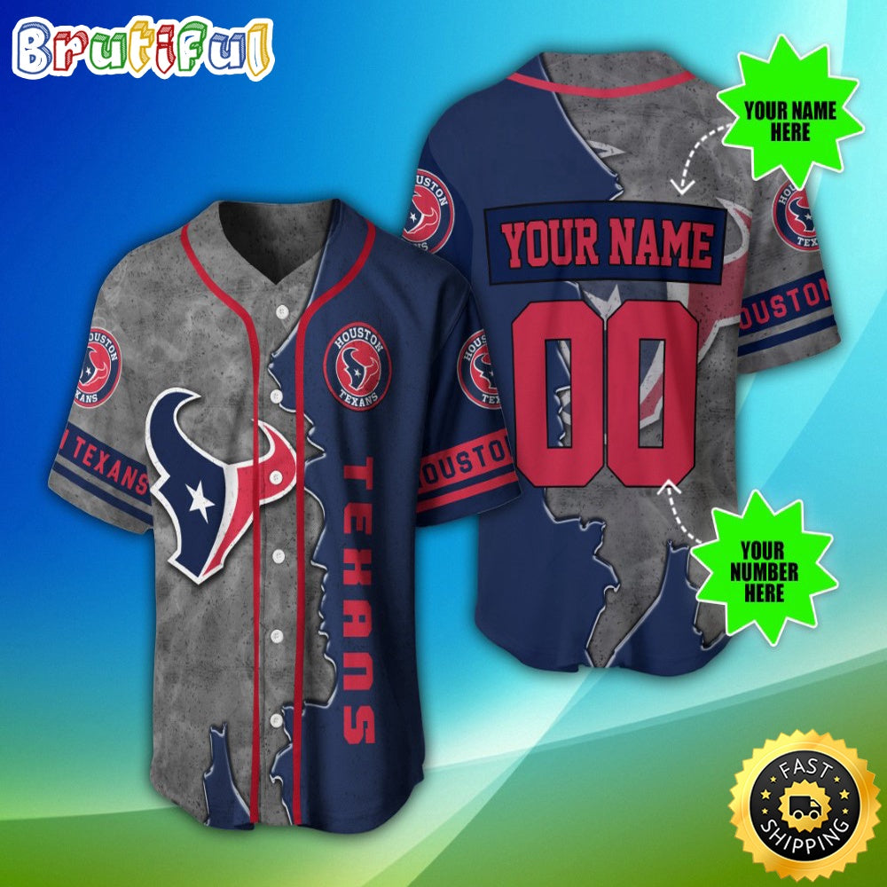 Personalized NFL Houston Texans Baseball Jersey Fan Favorite Jerseys