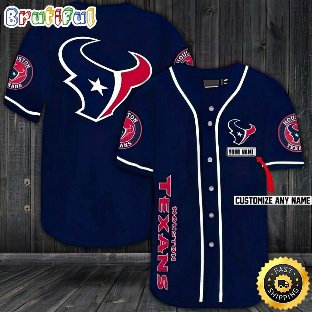 Personalized NFL Houston Texans Baseball Jersey Sporty Team Jerseys