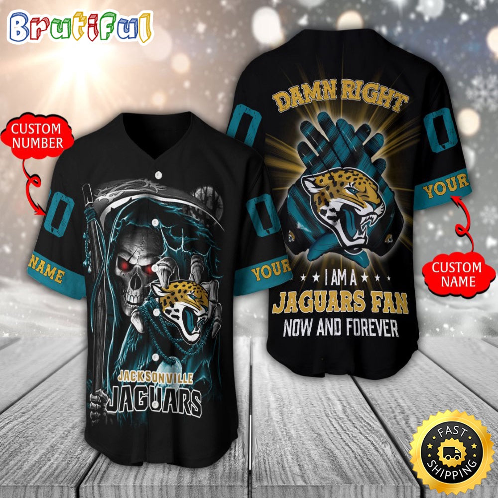 Personalized NFL Jacksonville Jaguars Baseball Jersey Classic Baseball Jerseys