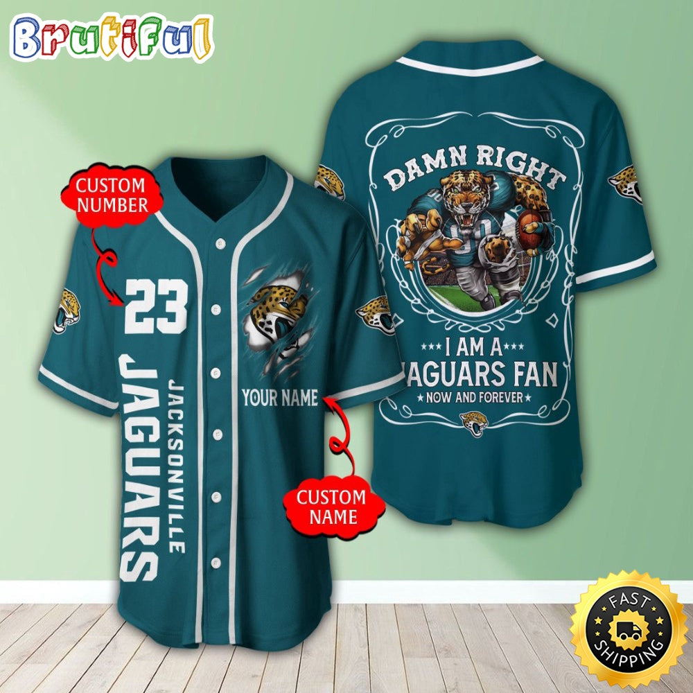 Personalized NFL Jacksonville Jaguars Baseball Jersey Fan Favorite Jerseys