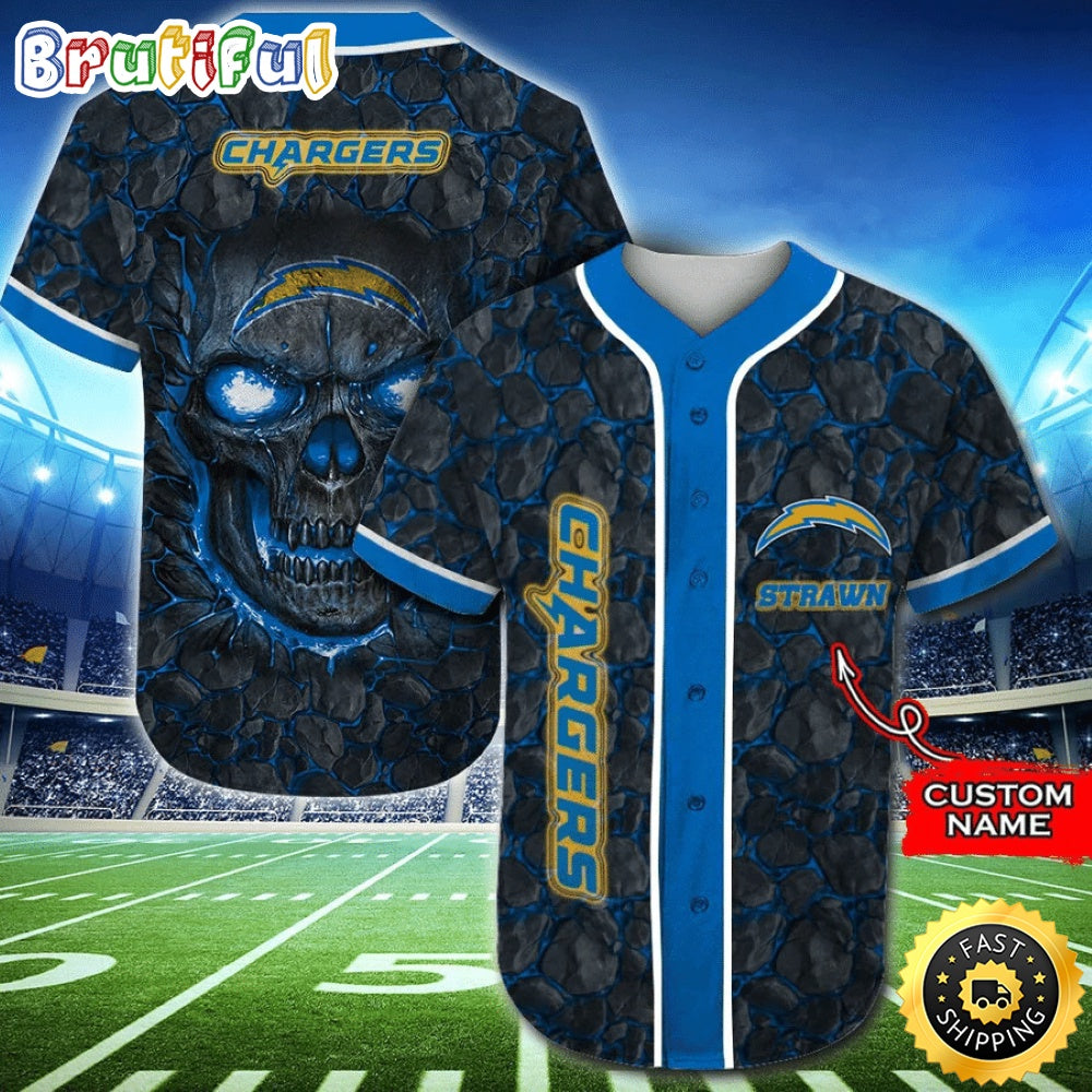 Personalized NFL Los Angeles Chargers Baseball Jersey Casual Baseball Gear