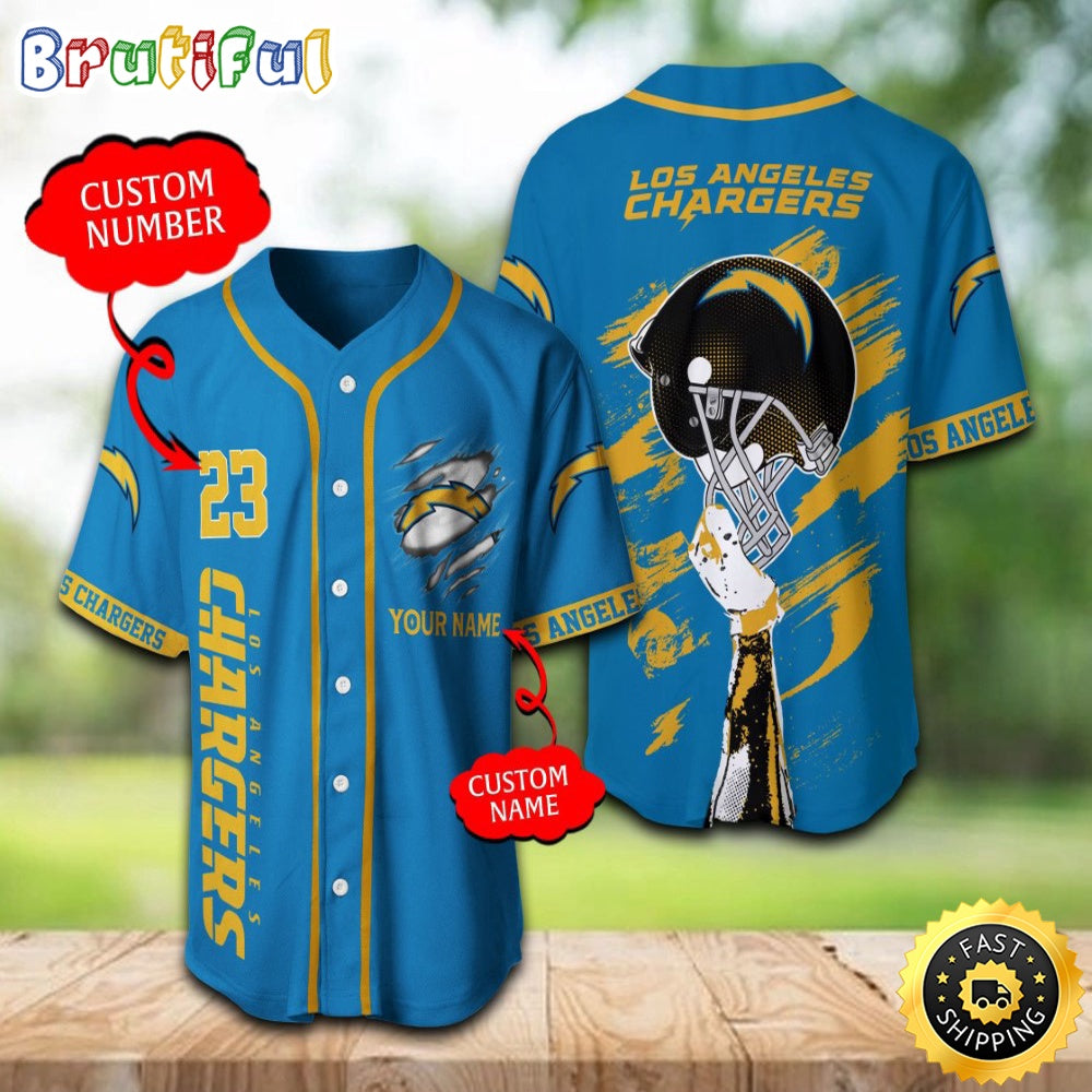 Personalized NFL Los Angeles Chargers Baseball Jersey For Fans