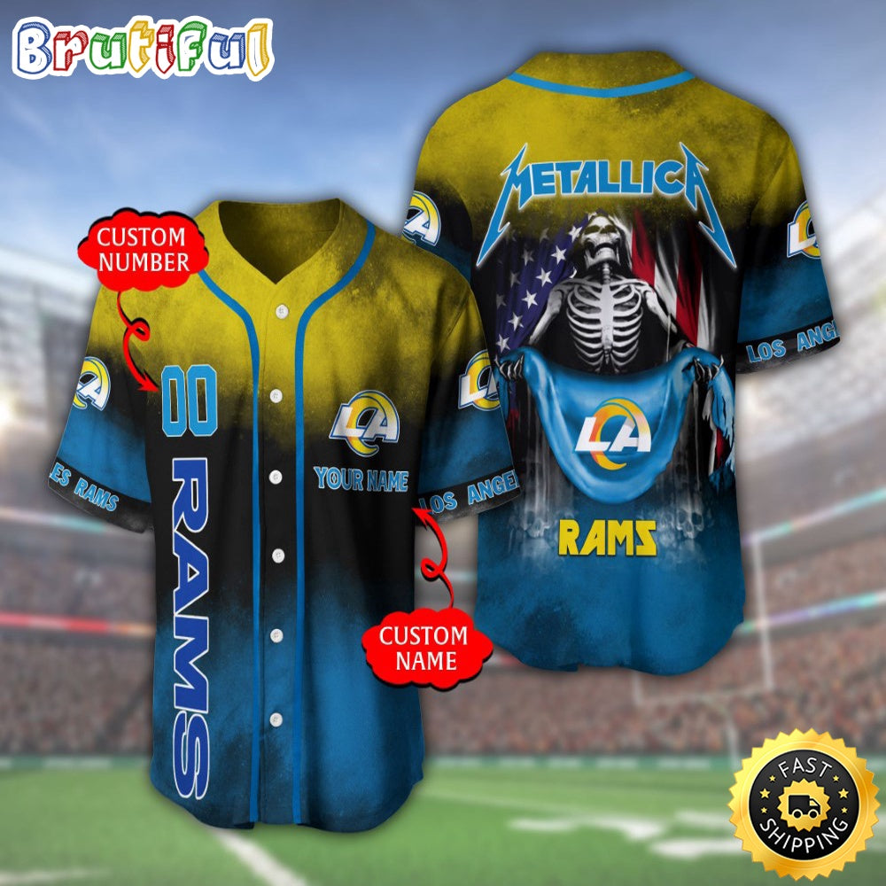 Personalized NFL Los Angeles Rams Baseball Jersey Athletic Team Shirts