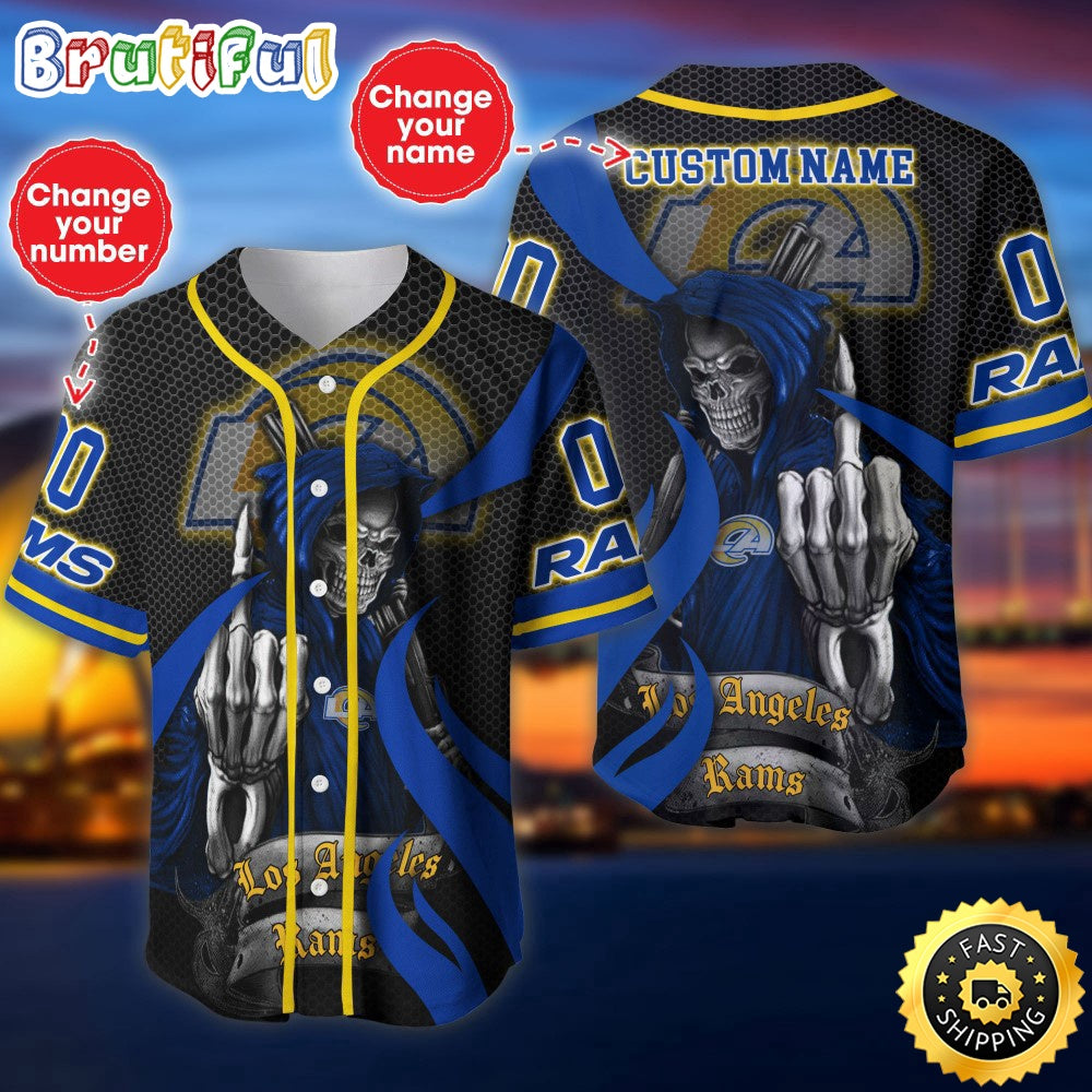 Personalized NFL Los Angeles Rams Baseball Jersey Authentic Baseball Attire