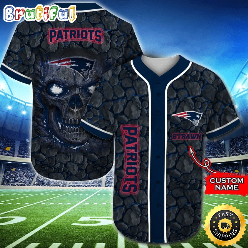Personalized NFL New England Patriots Baseball Jersey Casual Baseball Gear