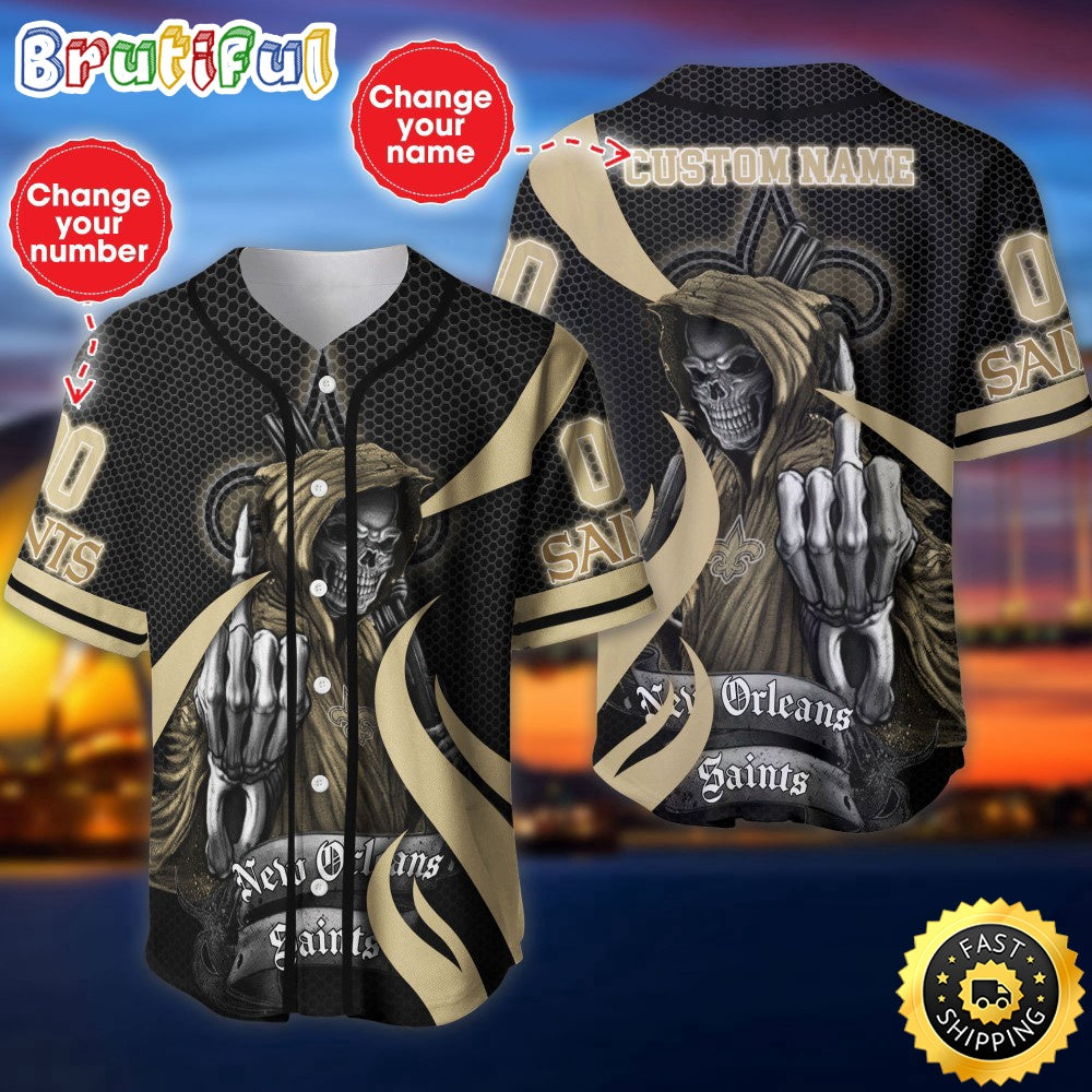 Personalized NFL New Orleans Saints Baseball Jersey Iconic Baseball Wear