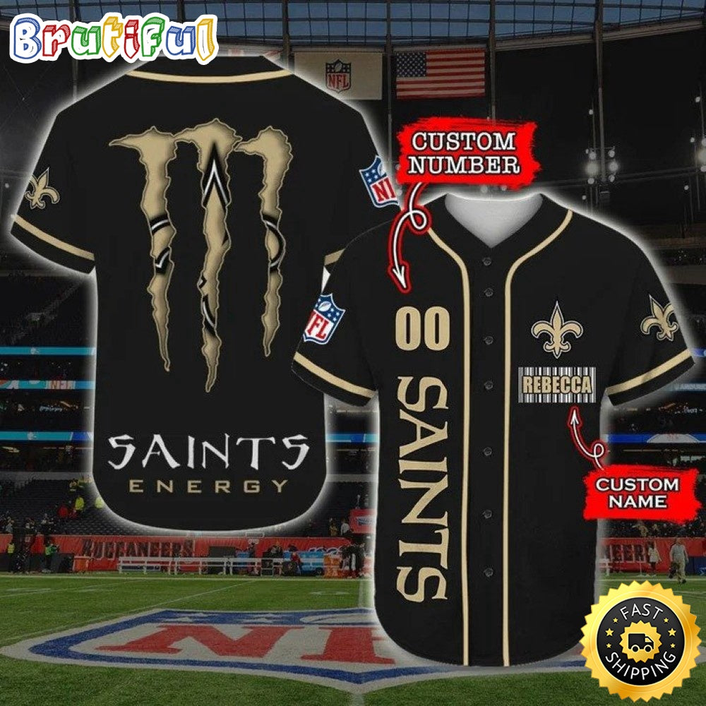 Personalized NFL New Orleans Saints Baseball Jersey Sportswear Tops