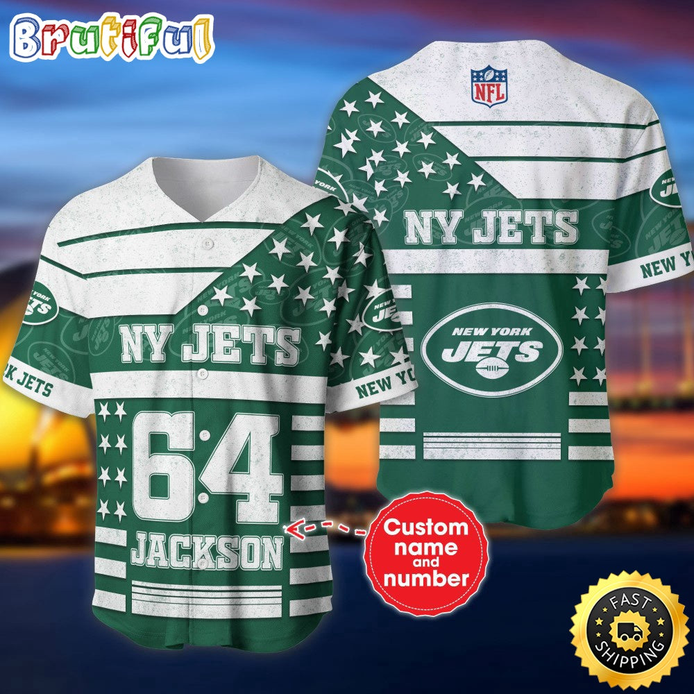 Personalized NFL New York Jets Baseball Jersey Dynamic Team Shirts
