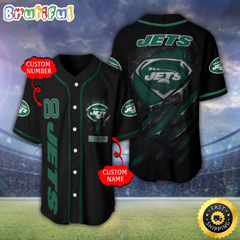 Personalized NFL New York Jets Baseball Jersey Stylish Baseball Tops