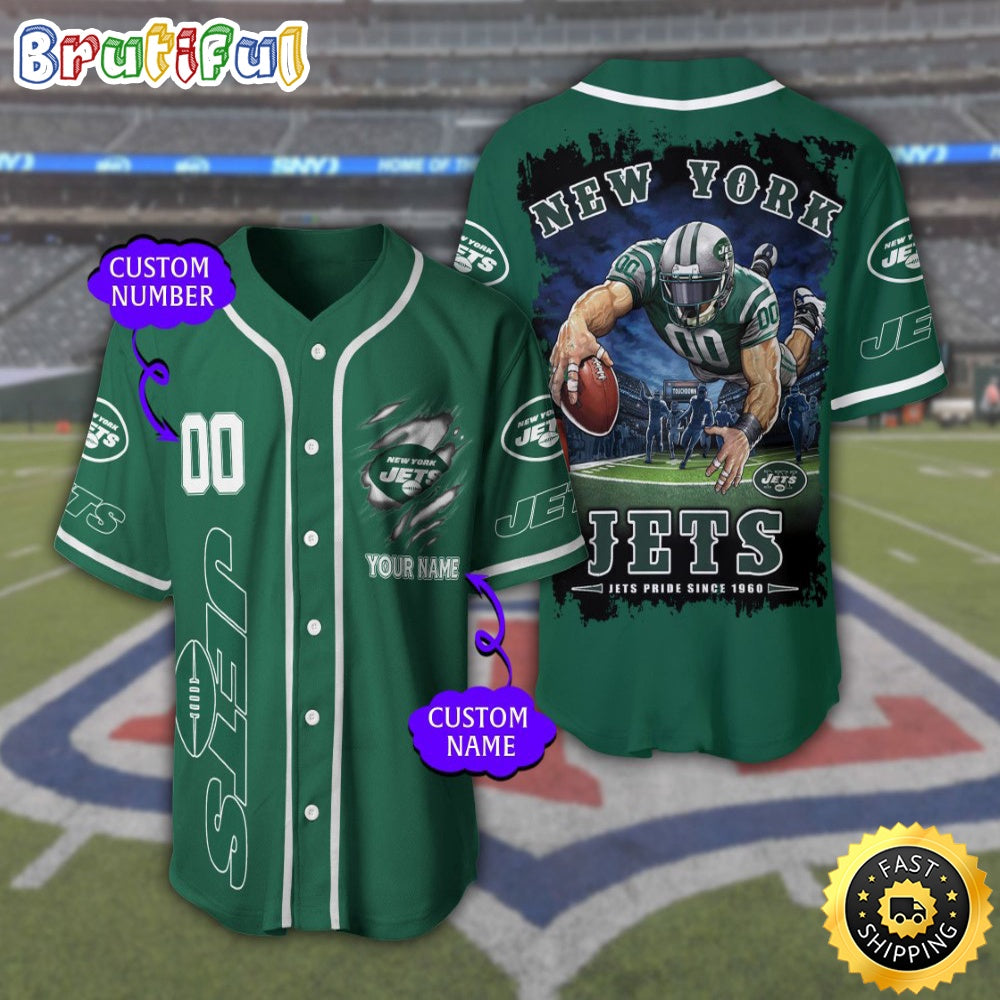 Personalized NFL New York Jets Baseball Jersey Tradition in Jerseys