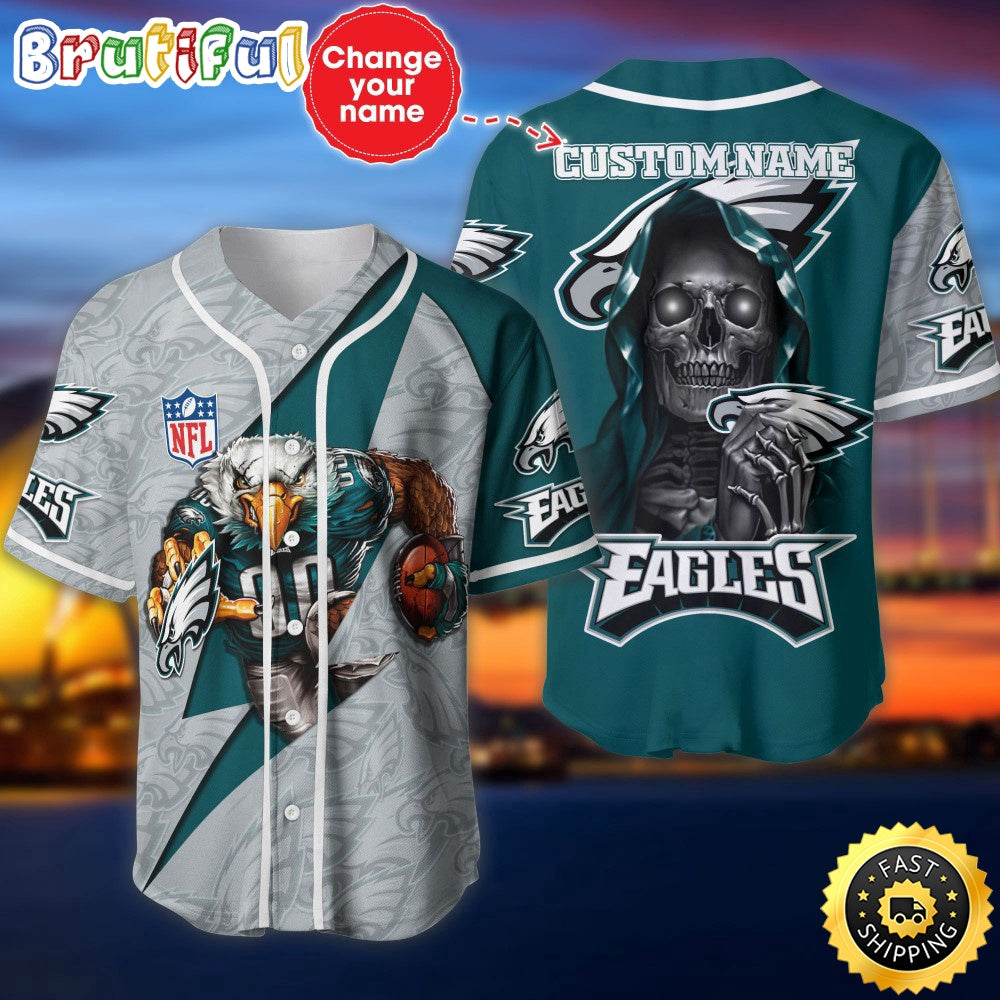 Personalized NFL Philadelphia Eagles Baseball Jersey Athletic Team Shirts