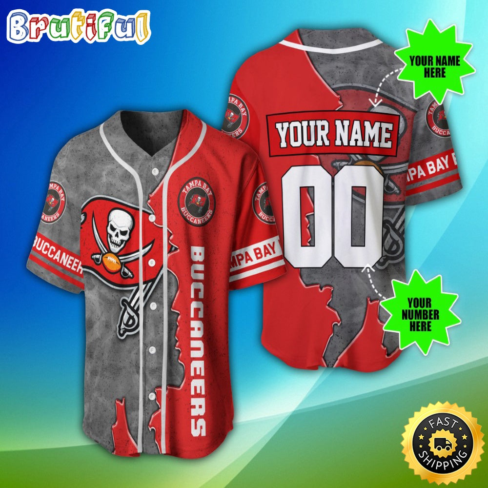 Personalized NFL Tampa Bay Buccaneers Baseball Jersey Casual Baseball Gear