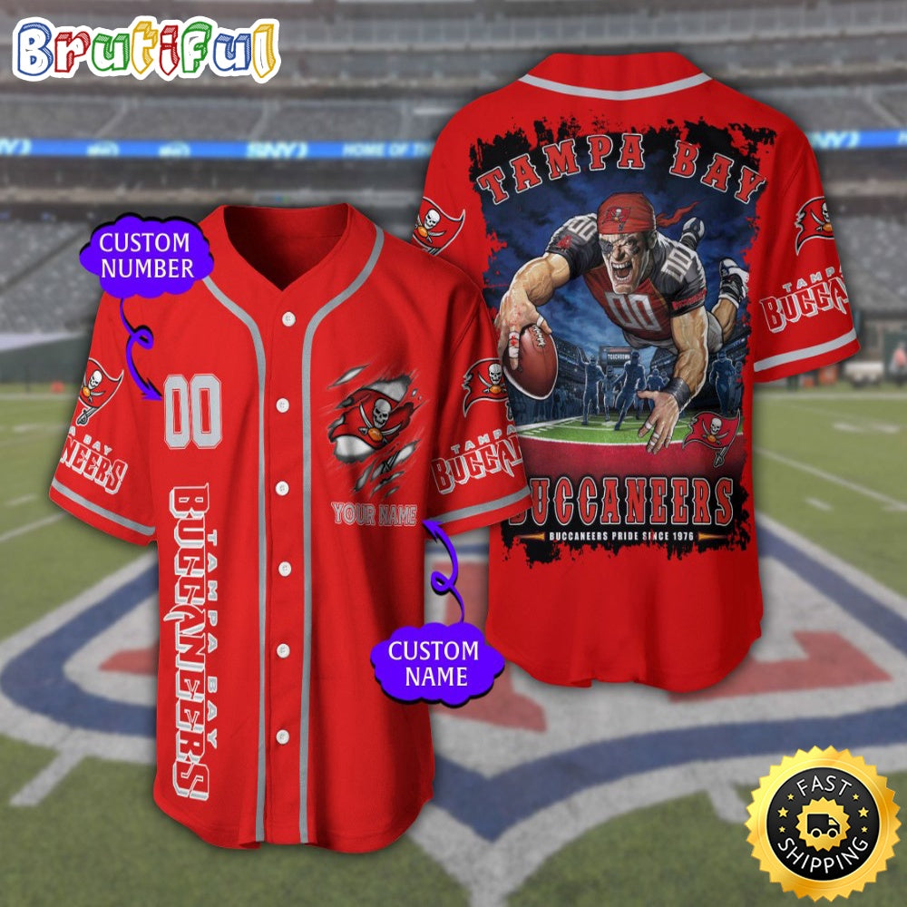 Personalized NFL Tampa Bay Buccaneers Baseball Jersey Sportswear Tops