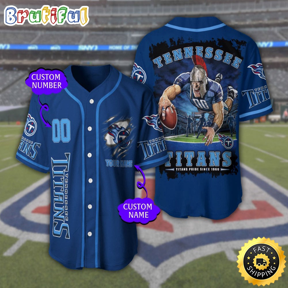 Personalized NFL Tennessee Titans Baseball Jersey Iconic Baseball Wear