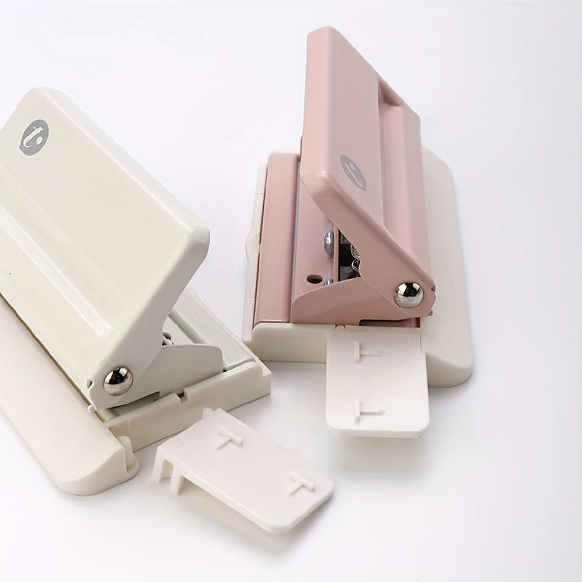 Mushroom-shaped hole punch, metal loose-leaf hole puncher, suitable for various paper sizes, for use with planners and notebooks