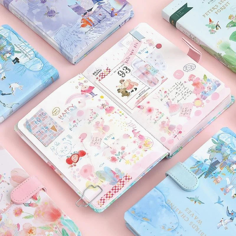 Cute Cartoon Fairy Tale Style Hand Ledger Gift Box Set Ins Style Student Notebook Hand Ledger Set
