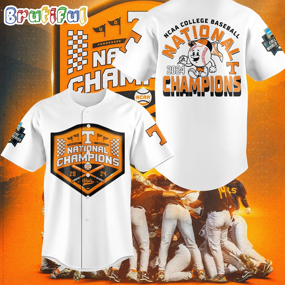 Tennessee Volunteers 2024 NCAA Men’s Baseball College World Series Champions Division I Jersey Shirt