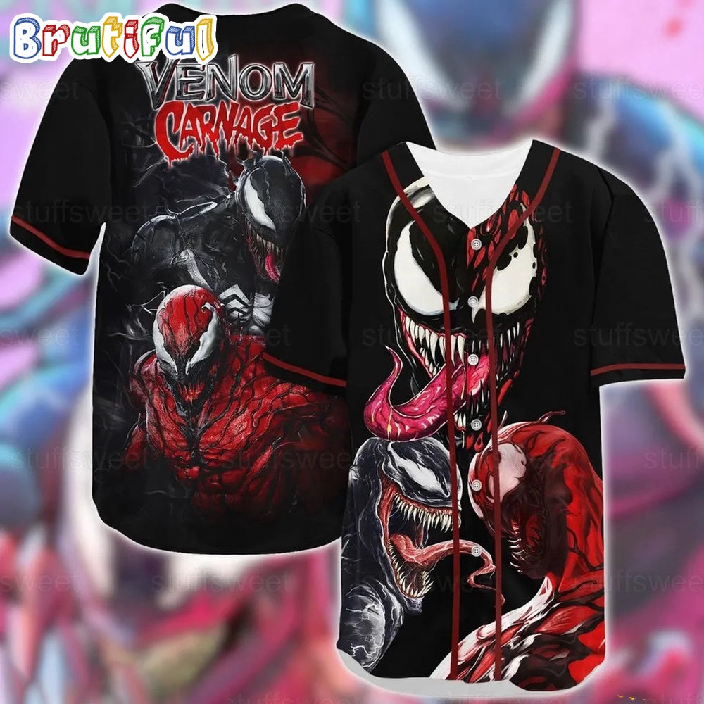 Venom Carnage Baseball Jersey, Venom The Last Dance Jersey Shirt