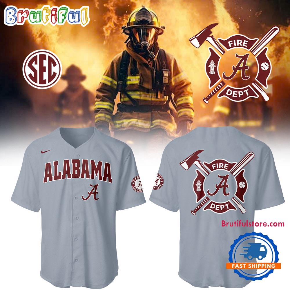Alabama Crimson Tide Baseball x Firefighter Appreciation 2025 All Over Print Jersey