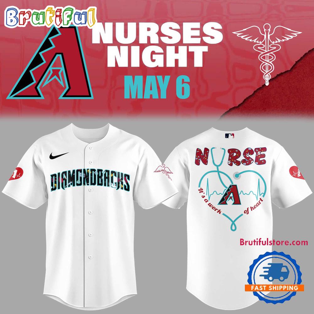 Arizona Diamondbacks NURSES NIGHT White Baseball Jersey