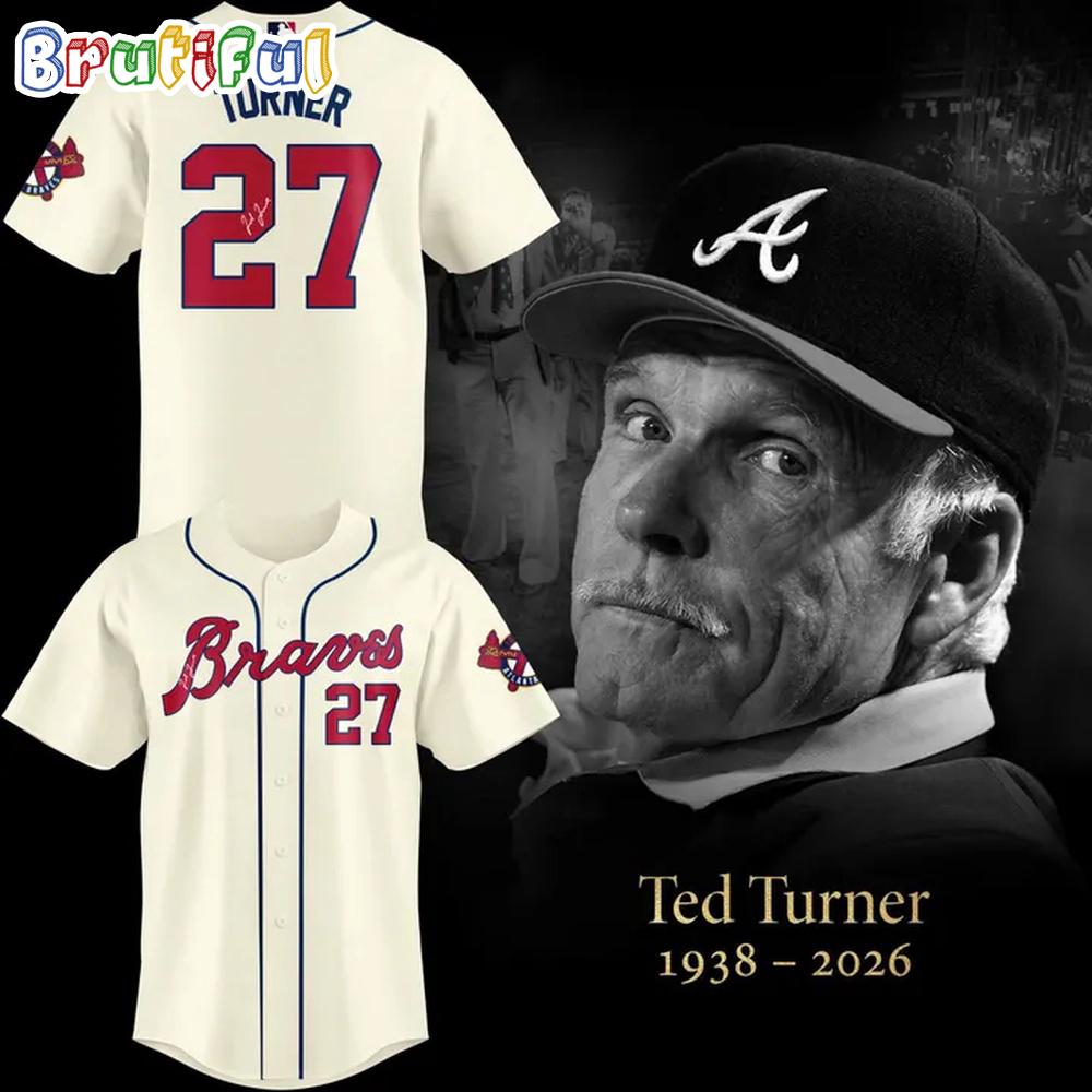 Atlanta Braves In Memory Ted Turner 1938-2026 Baseball Jersey