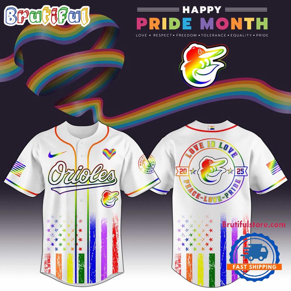 Baltimore Orioles 2025 Happy Pride Month Limited Edition Baseball Jersey