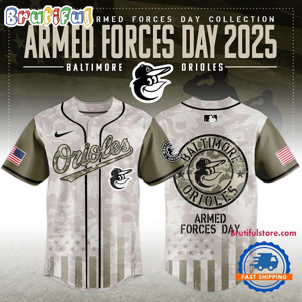 Baltimore Orioles Armed Forces Day 2025 Baseball Jersey