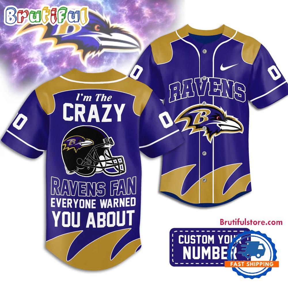 Baltimore Ravens 2026 NFL Crazy Football Fan Personalized Jersey Shirt