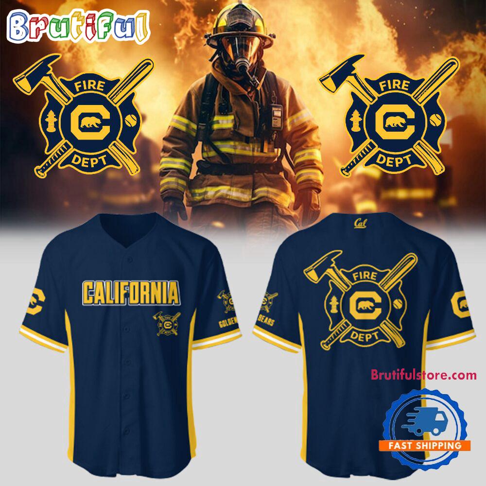 Berkeley Golden Bears California Baseball x Firefighter Appreciation Night Baseball Jersey