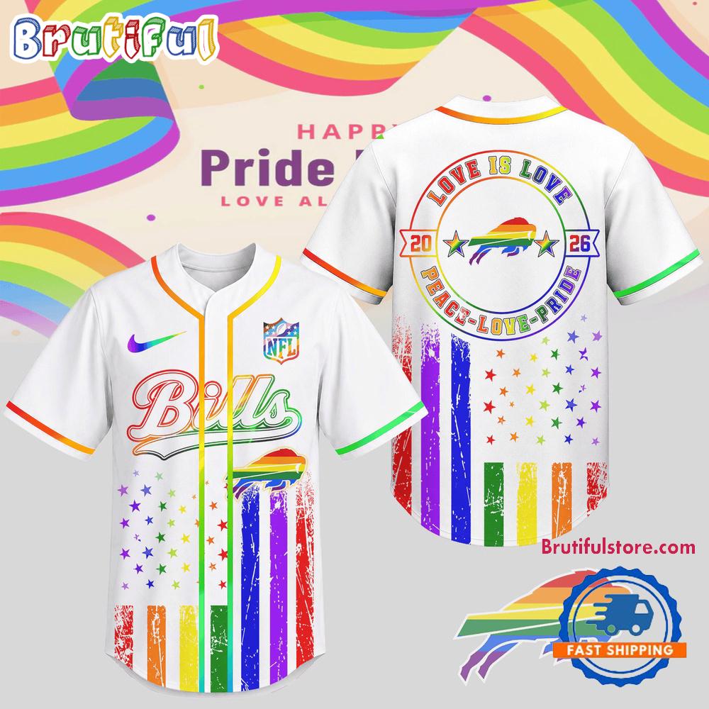 Buffalo Bills 2026 NFL Pride Love Limited Edition Baseball Jersey