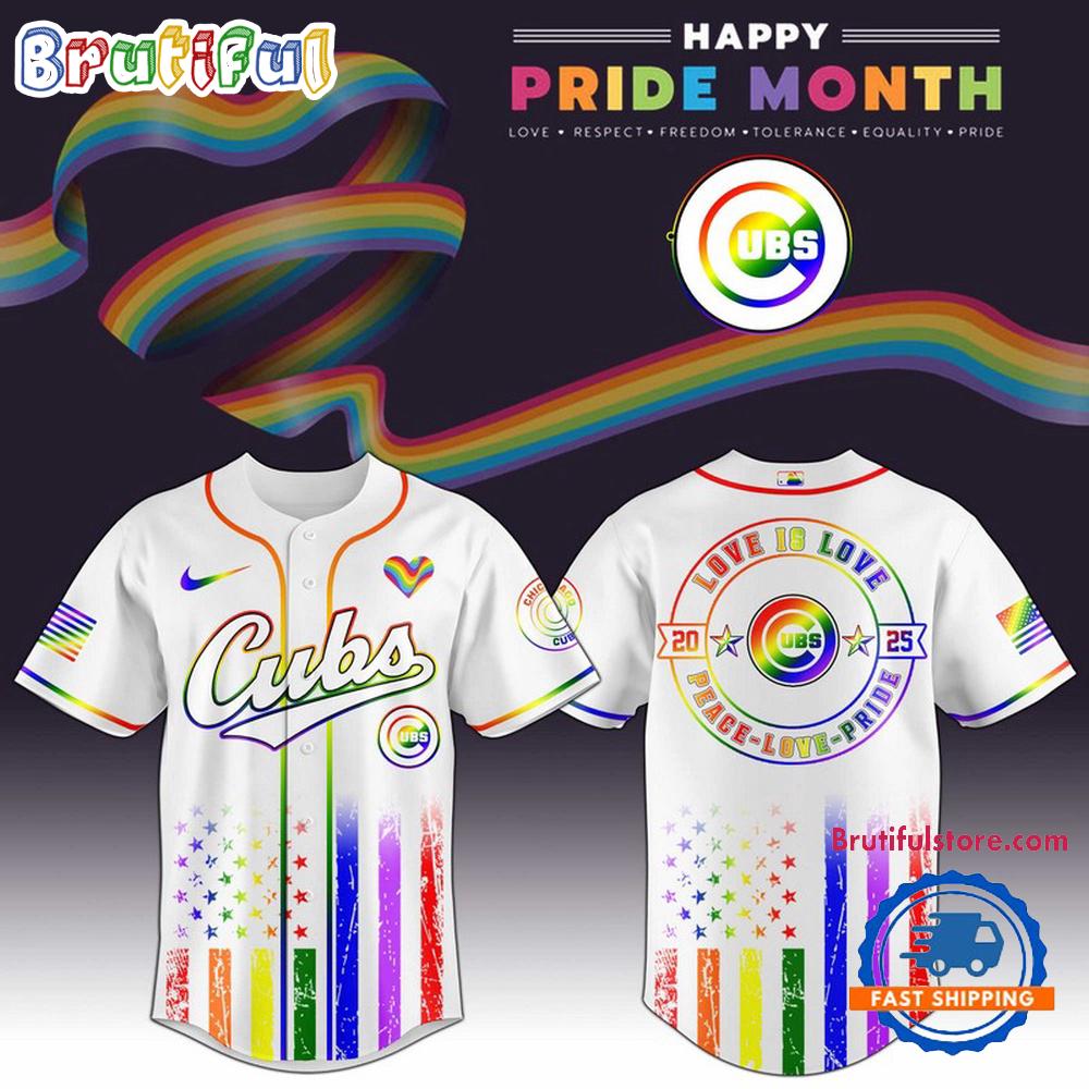 Chicago Cubs 2025 Happy Pride Month Limited Edition Baseball Jersey
