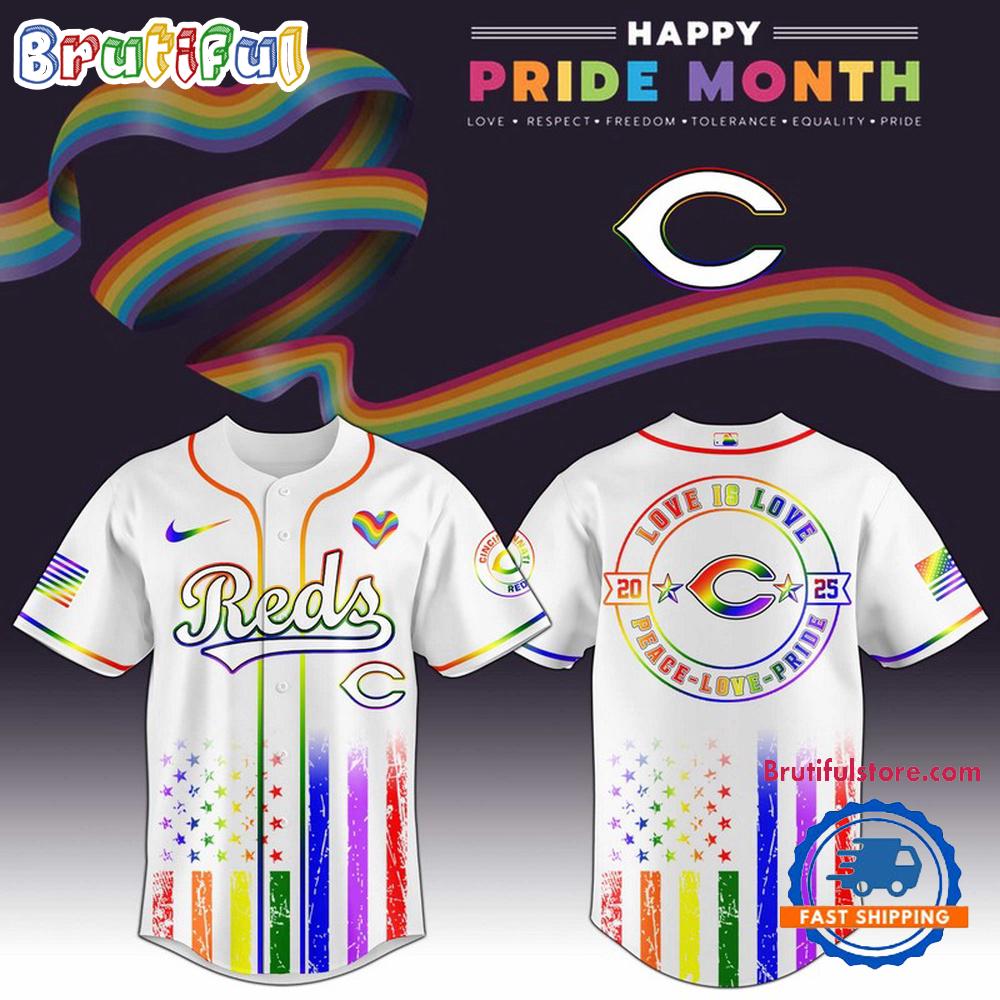 Cincinnati Reds 2025 Happy Pride Month Limited Edition Baseball Jersey
