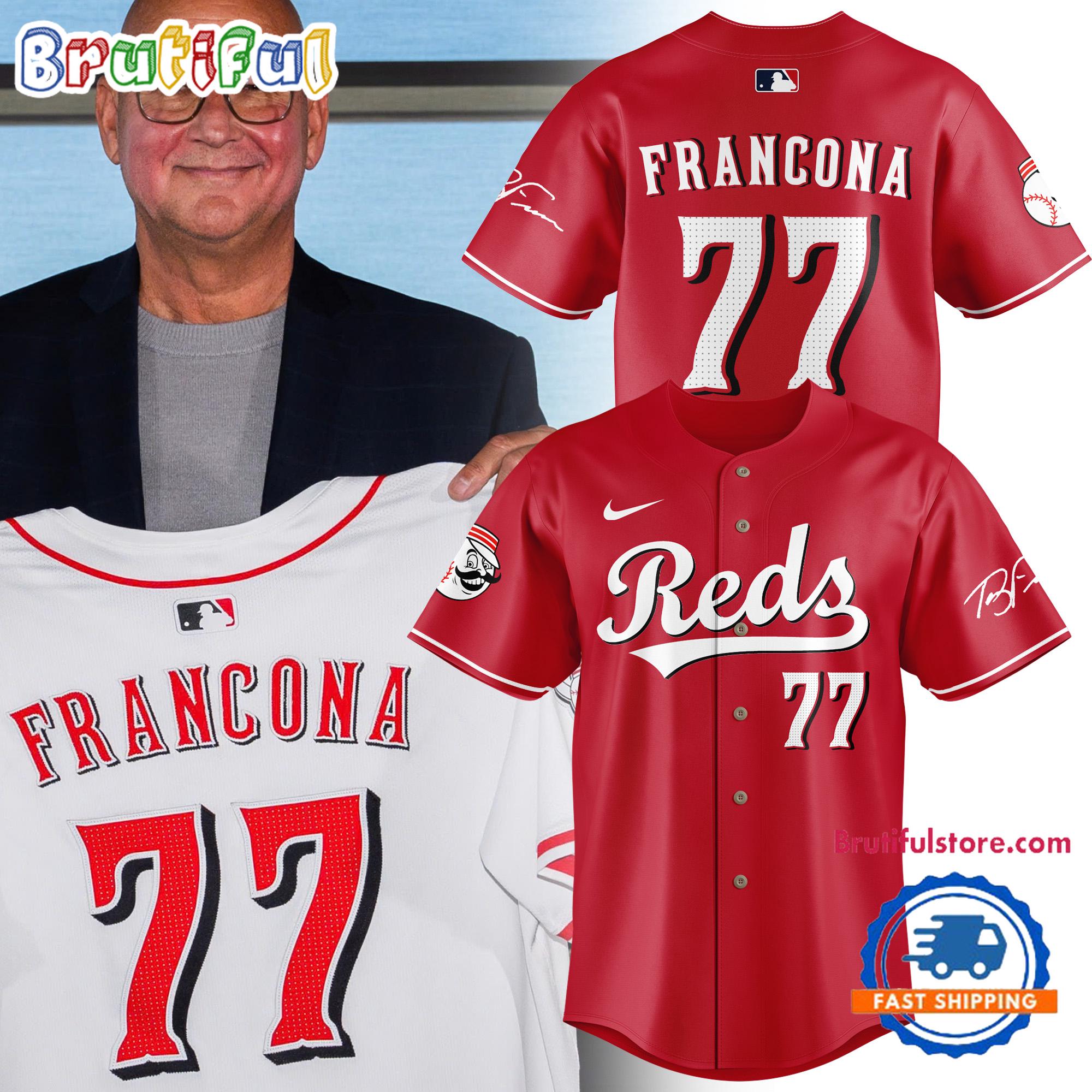 Cincinnati Reds Special Edition Terry Francona Signature Baseball Jersey