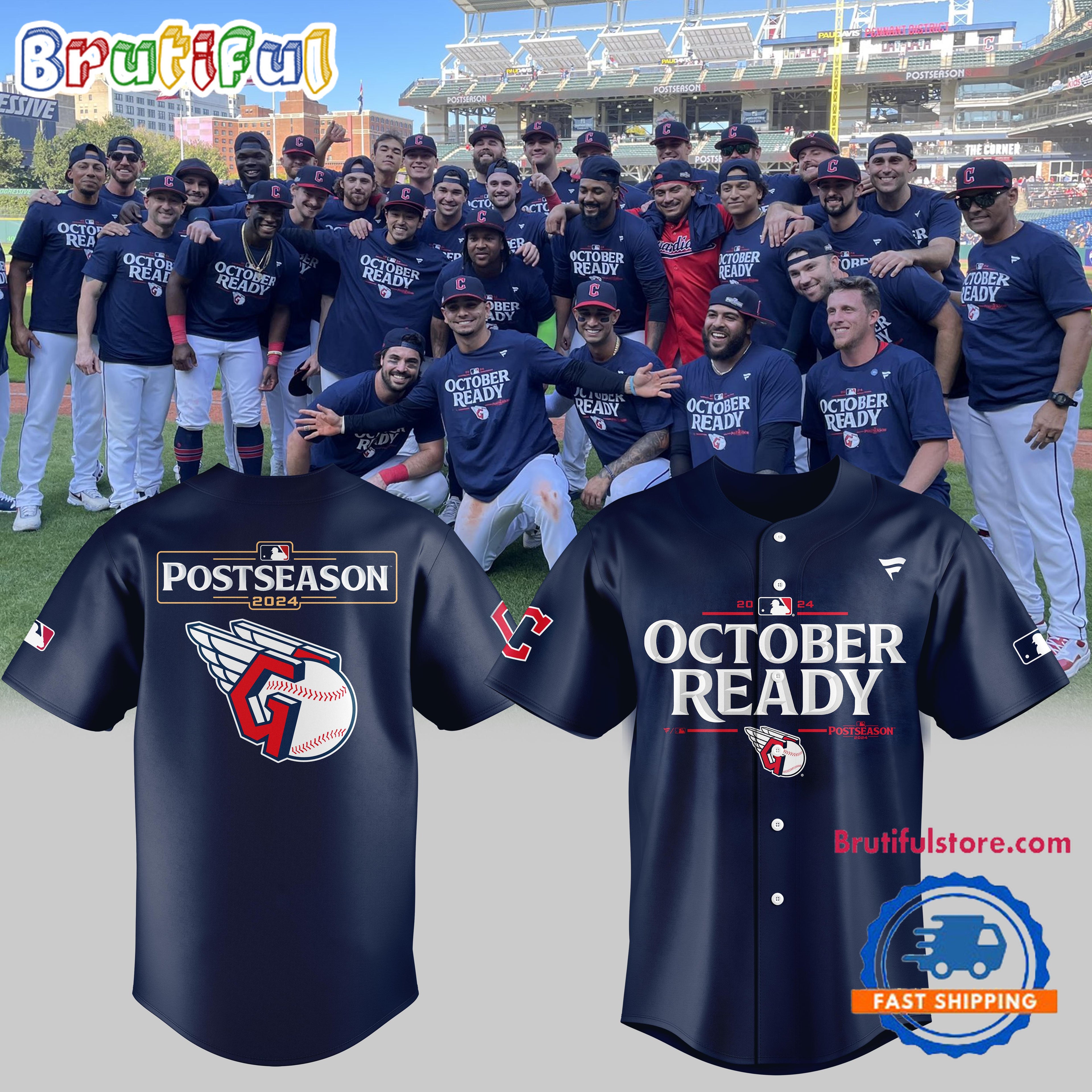 Cleveland Guardians October Ready Postseason 2024 Jersey Shirt